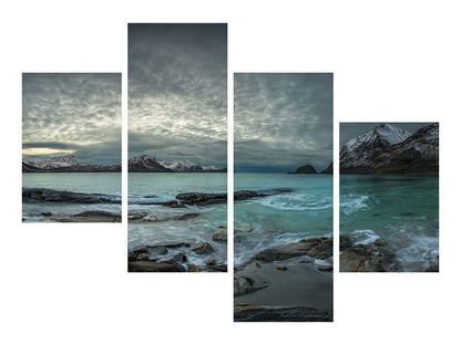 Leinwandbild 4-teilig modern Vikings Homeland