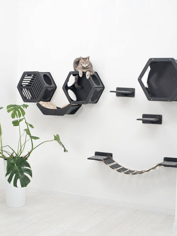 curve wall mounted cat bed
