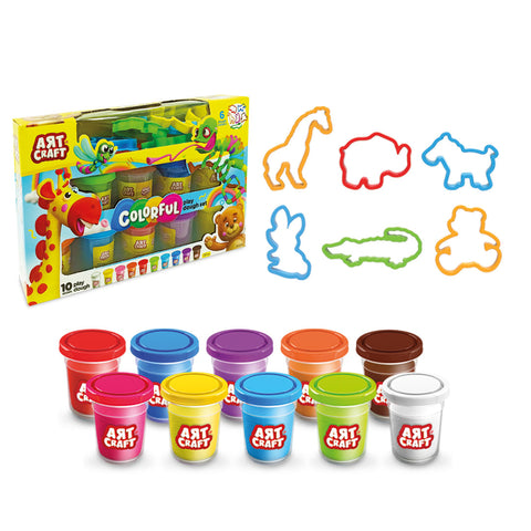 Art Craft - Colourful Dough Set 16 pcs 560 gr