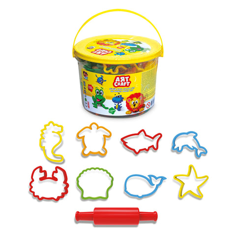 Art Craft - Big Bucket Dough Set - 18 Colorful Pieces for Creative Play