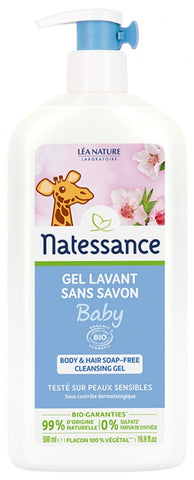 Natessance Baby Body & Hair Soap-Free Cleansing Gel Organic 500ml