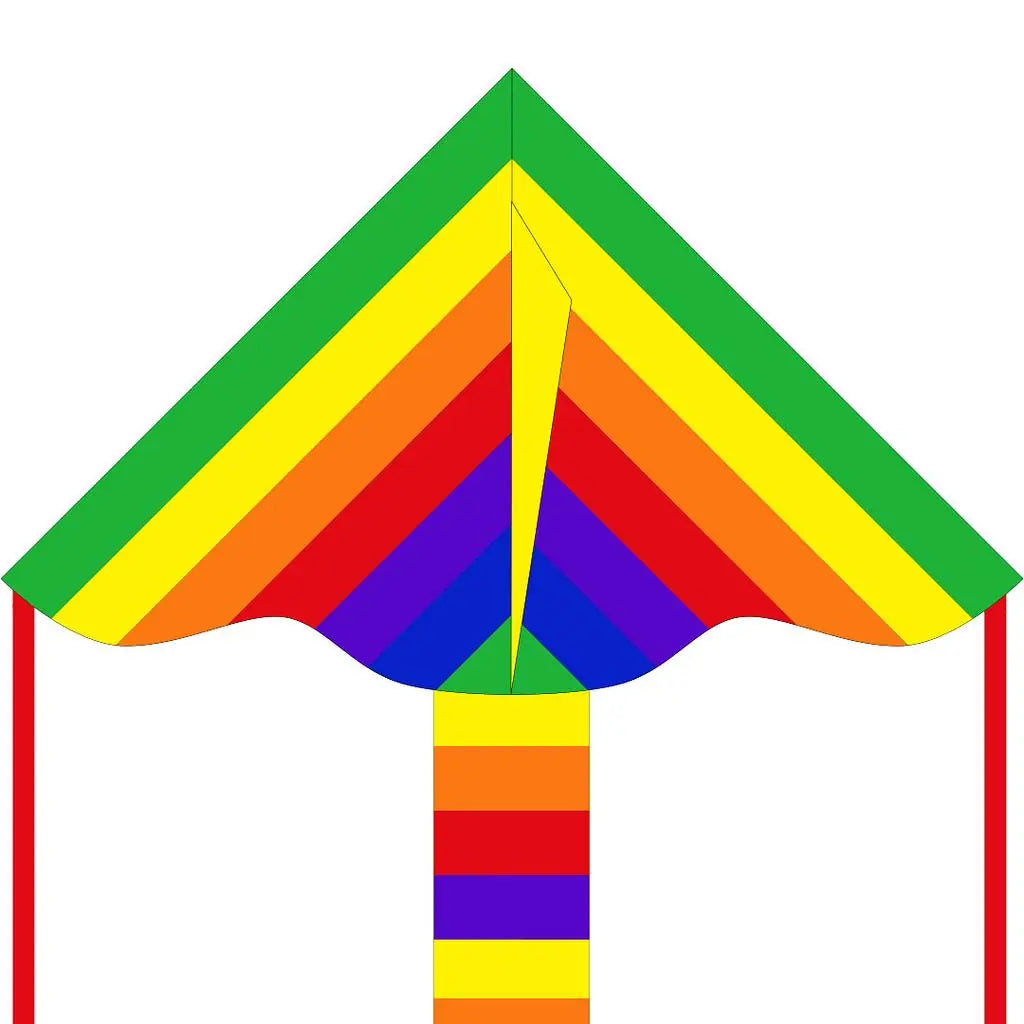 Drachen mit Regenbogen