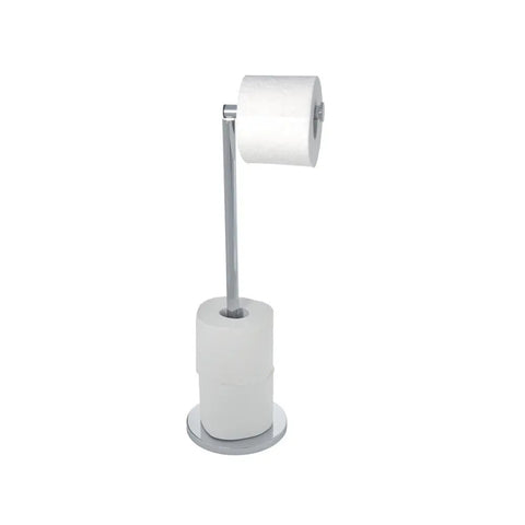 Wenko - Stand Toilet Paper Holder 2 in 1 Shiny - Stylish & Functional Bathroom Essential! 🛁✨