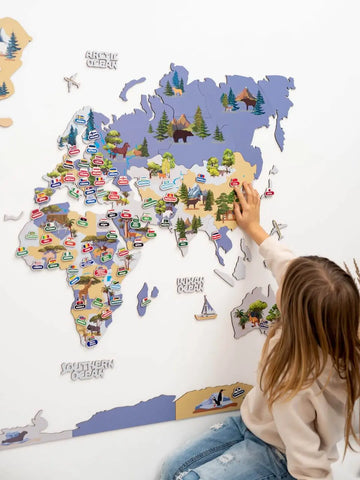 world map nursery decor