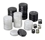Backgammon-Spielsteine - gross - 34x10mm