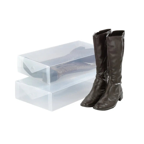 Wenko - Storage Box for Boots, 2-Piece Set Transparent - Organize Stylishly! 🥾✨