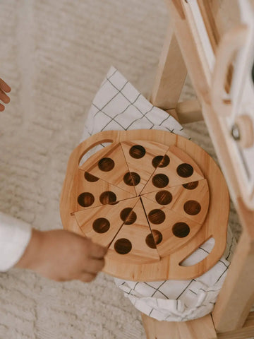 Wooden pizza toy set