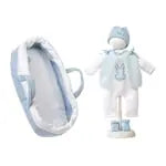Puppentragetasche & Strampler blau 42cm
