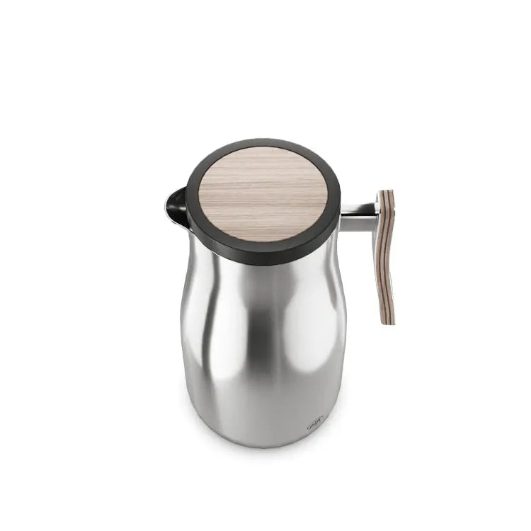 Kanne Studio Allure 1,00 l oak / stainless steel polished