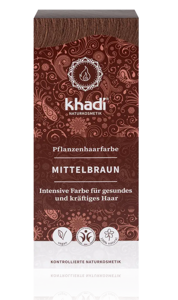 KHADI Pflanzenhaarfarbe Mittelbraun