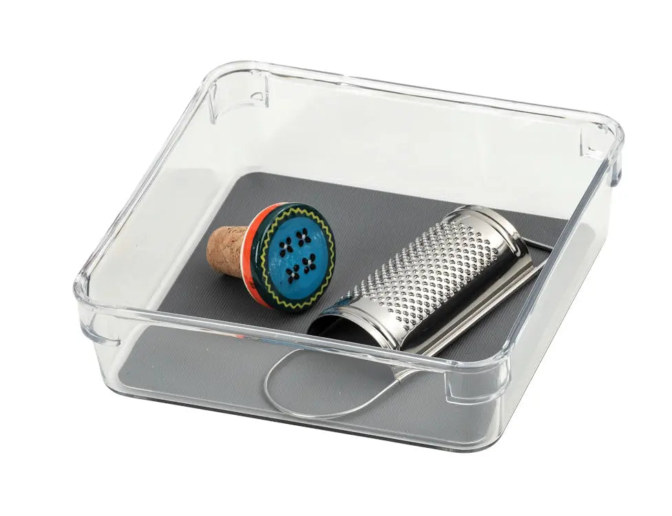 Schubladeneinsatz, transparent/grau
