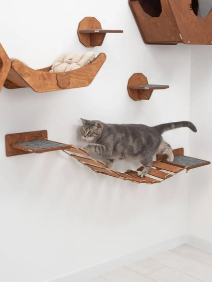 cat wall rope bridge