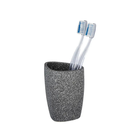Wenko - Gray Ceramic Toothbrush Holder - Bathroom Elegance! 🪥✨