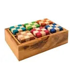 Schlangenwürfel Set, in Holzbox, 6 Stück