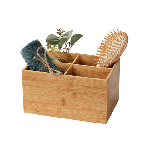 Wenko - Bamboo Box Terra 4 Compartment - Organize with Elegance! 🌿🗄️