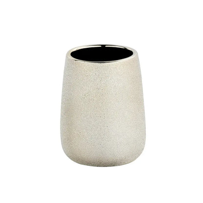 Keramik Zahnputzbecher Glimma, Champagner