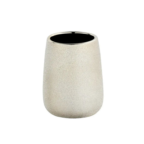 Keramik Zahnputzbecher Glimma, Champagner