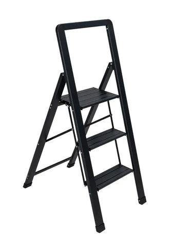 Alu-Smart Klapptrittleiter 3-stufig schwarz