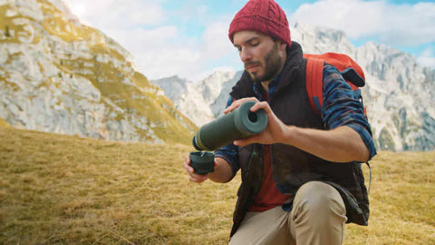 Mountain beverage bottle 0.9 l charcoal black mat