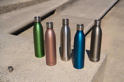 TC Bottle, blue mat, 0.75 lt. niagara blue mattiert