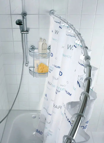 Teleskop-Badewannenstange bogenförmig