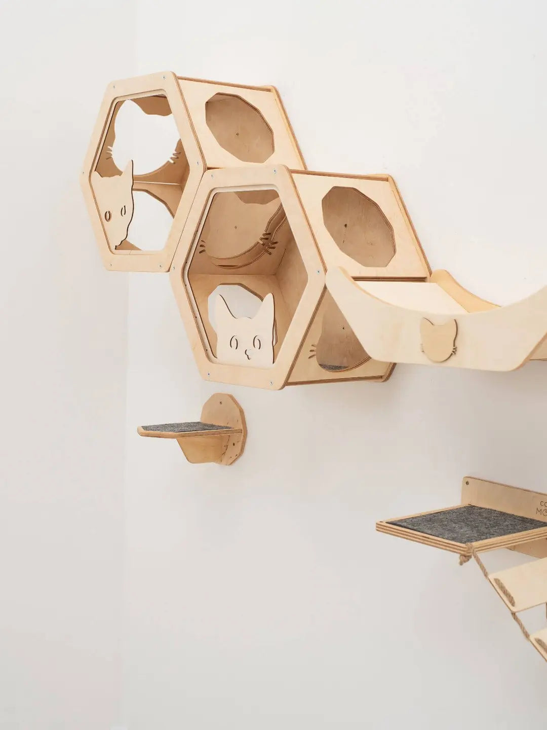 honeycomb cat shelves