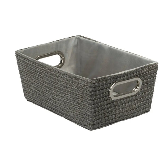 Wenko - Chromo Gray Bath Basket - Sleek Bathroom Organizer 🌿✨