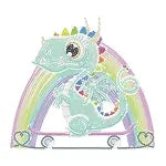 Diamond Painting Drache auf Skateboard