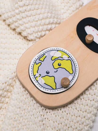 wooden colored name puzzle 