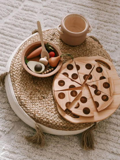 wooden pizza dor children