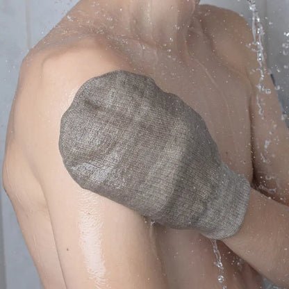 Cocooning Biocosmetics - Guante de Lino Orgánico para Hammam - Exfoliación de Calidad de Spa 🌿✨
