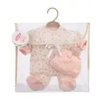 Pyjamaset beige Blumen 32cm