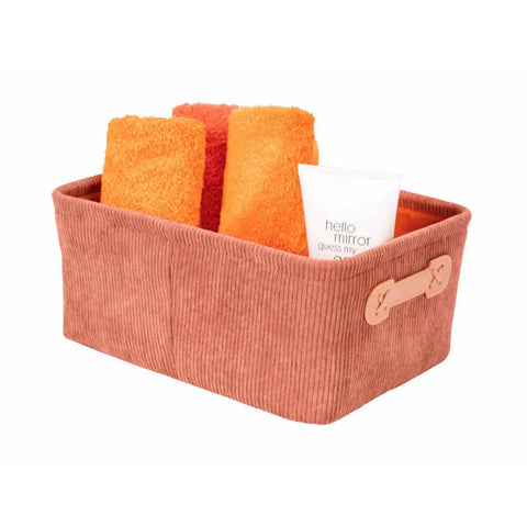 Wenko - Anela Dusty Pink Basket - Stylish Bathroom Organization 🌸🧺