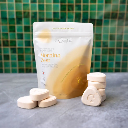 Cocooning Biocosmetics - Shower Tablets MORNING ZEST - Refresh Your Day with Citrus Bliss 🌞🍊