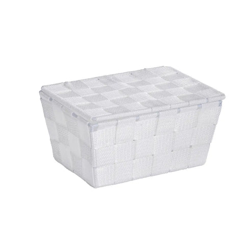 Wenko - Adriatic Storage Basket with Lid White - Elegant & Practical! 🧺✨