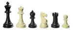 Schachfig. - Nerva - KH 95 mm - Kunststoff - schw./creme