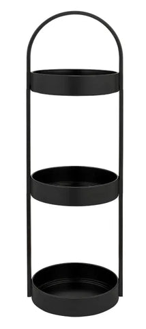 Badregal Dongo 3 Etagen schwarz matt