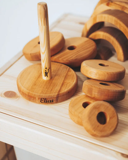 wooden  stacker
