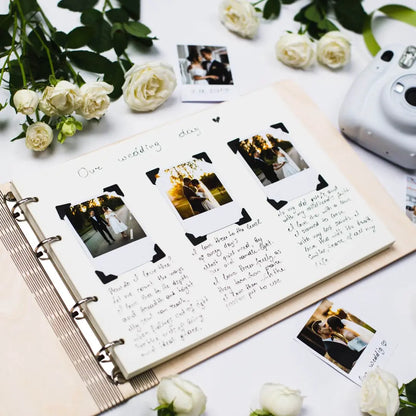 wooden wedding album 