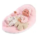 Babypuppe Nica mit Kissen rosa 40cm