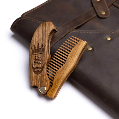 walnut beard comb 