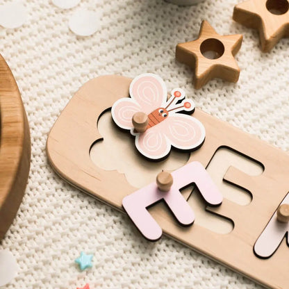 puzzle on wood 