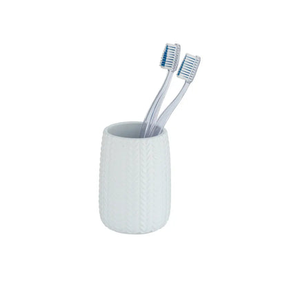 Wenko - Toothbrush Cup Barinas White - Sleek Style for Your Bathroom 🛁✨