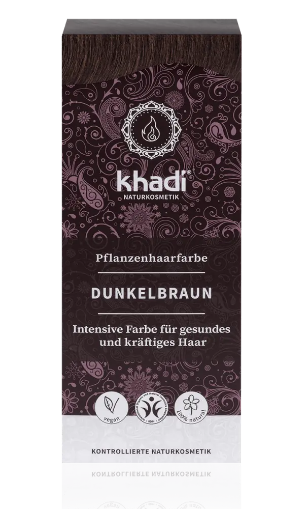 KHADI Pflanzenhaarfarbe Dunkelbraun