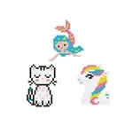 Diamond Painting Sticker Katze Meerjungfrau Pony