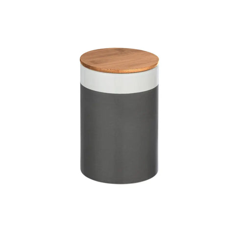 Wenko - Storage Jar Malta 1.45l Ceramic/Bamboo - Stylish & Practical for Your Kitchen 🍶✨