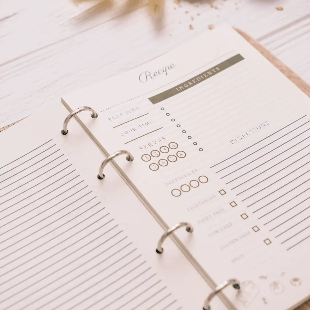 recipe paper for cook