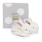 Bonbon Hase Füsslinge mit Rassel, taupe 0-6M