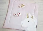 Kuschelteppich Einhorn rosa 100x100cm
