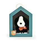 Hund schwarz-weiss, 16cm